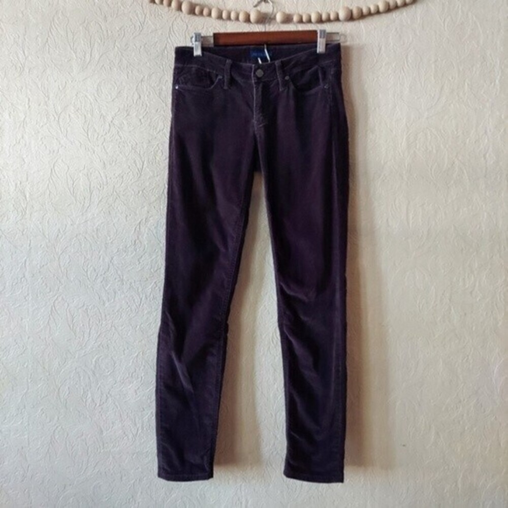 Martin + Osa Skinny Velvet / Velour Pants Brown / Wine 26 Short